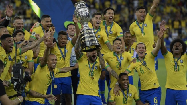 Timnas Brasil juara Copa America 2019. [Juan MABROMATA / AFP]