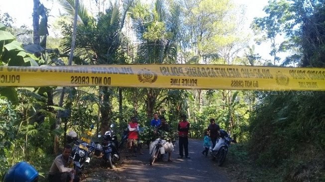 Lokasi penemuan potongan tubuh manusia di  Banyumas, Jateng. (Suara.com/Teguh L).