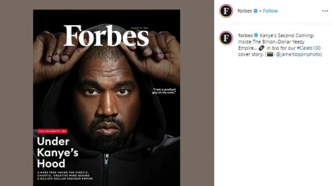 Kanye West. (Instagram/@forbes)