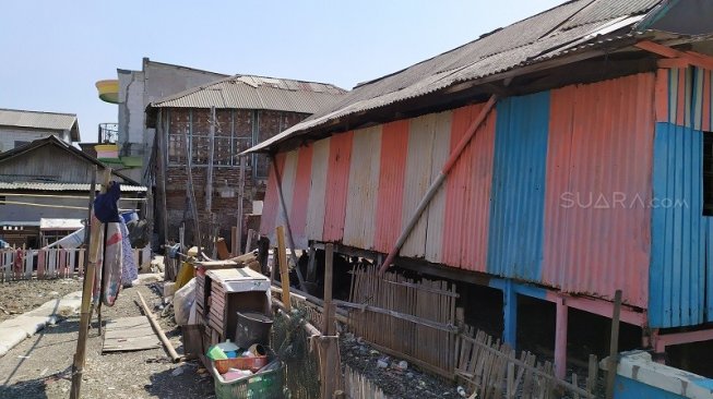 Kampung Tadah Hujan Muara Kamal, Jakarta. (Suara.com/Tyo)