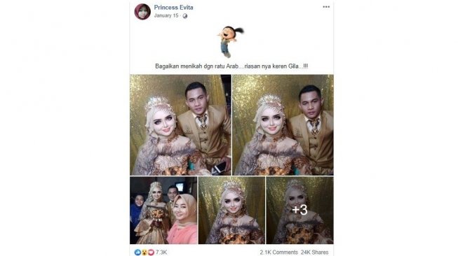 Unik Riasan Pengantin Wanita Ini Bikin Heboh Warganet