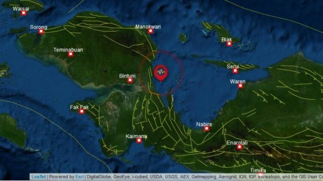 Pagi Ini, Manokwari Selatan Dilanda Gempa 3,6 SR