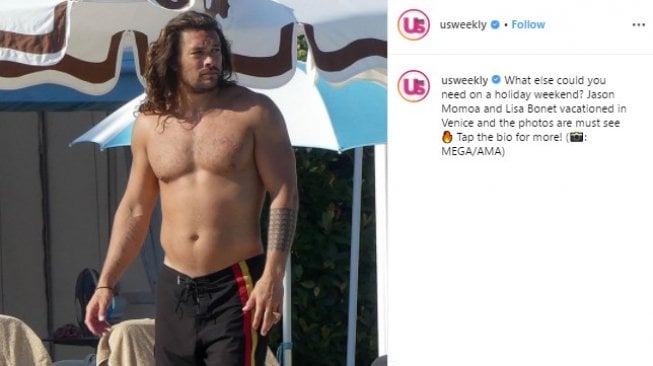 Jason Momoa liburan ke Venice. (Instagram/@usweekly)