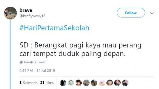 Cuitan warganet seputar #HariPertamaSekolah. [Twitter]