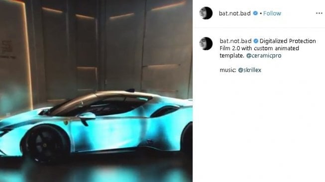  Ferrari SF90 mirip lampu disko. (Instagram/@bad.not.bad)