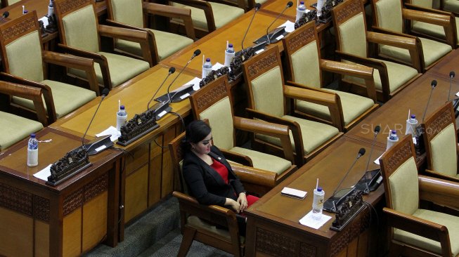 Suasana rapat Paripurna ke-22 masa persidangan V Tahun 2018-2019 di Gedung Nusantara II, Kompleks Perlemen, Jakarta Selasa (16/7). [Suara.com/Arief Hermawan P]