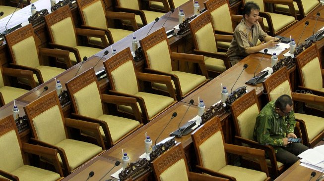 Suasana rapat Paripurna ke-22 masa persidangan V Tahun 2018-2019 di Gedung Nusantara II, Kompleks Perlemen, Jakarta Selasa (16/7). [Suara.com/Arief Hermawan P]