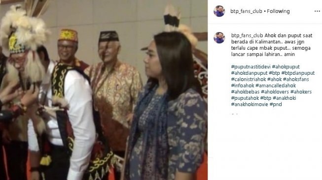 Ahok dan Puput Nastiti Devi. (Instagram/@btp_fans_club)