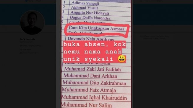 Ngakak! Nama Unik Anak Ini Jadi Sorotan Warganet