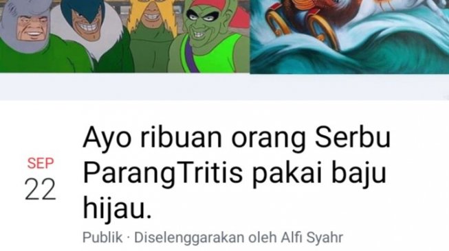 Viral Undangan Serbu Parangtritis Pakai Baju Hijau, Inisiator: Hanya Parodi