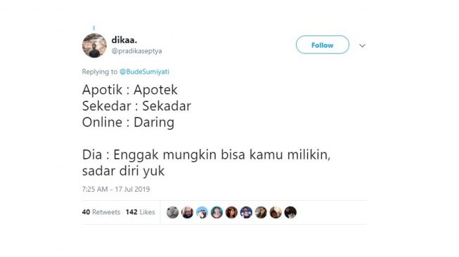 Postingan warganet, EYD = Ejekan Yang Disempurnakan. [Twitter] 