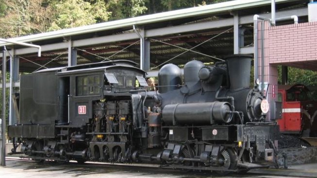 AFR 28t Shay No 31, salah satu kereta yang melintasi Alishan Forest Railway (Wikimedia Commons Juen)