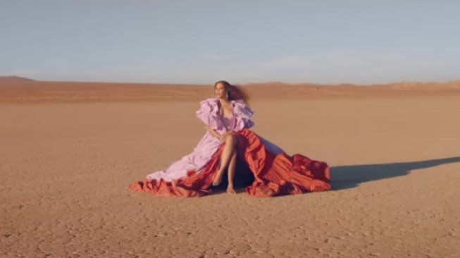 Beyonce di video musik Spirit OST The Lion King. (YouTube/Beyonce)