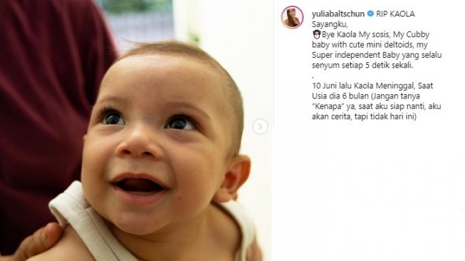 Anak kedua Yulia Baltschun meninggal dunia (Instagram/@yuliabaltschun)