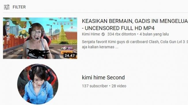 Judul Ditafsirkan Porno, Kominfo Blokir Tiga Video YouTuber Kimi Hime Ini