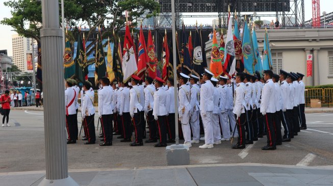 Parade Perayaan Kemerdekaan Singapura (Suara.com/Amertiya)