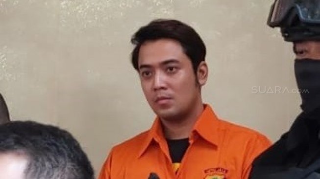 Kriss Hatta di Polda Metro Jaya, Rabu (24/7/2019). [Ismail/Suara.com]