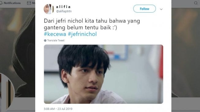 Cuitan warganet, tertangkapnya Jefri Nichol kasus narkoba. [Twitter]