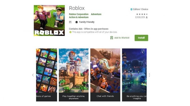 Game Petualangan Terlaris Android Juli 2019, Roblox. [Google Play Store]
