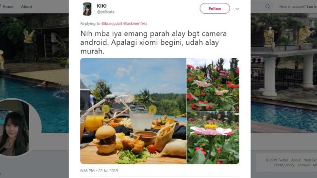 Cuitan warganet kamera Android dinilai alay. [Twitter]