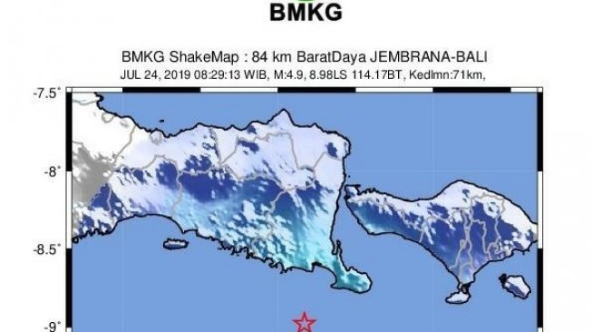 Tiga Gempa Susulan di Selatan Bali, BPBD Tingkatkan Kewaspadaan