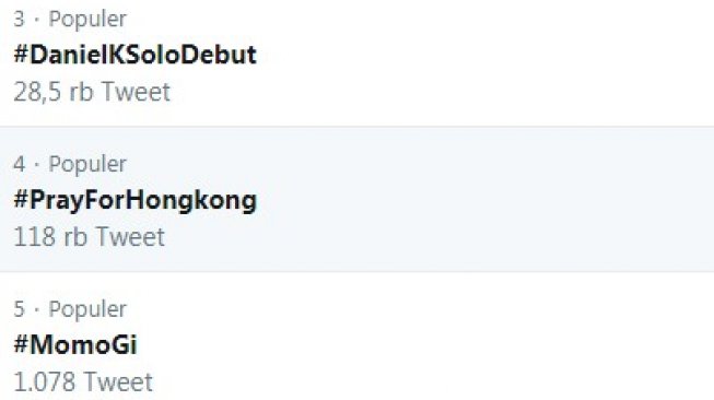 Tagar #PrayForHongKong jadi trending topic (Twitter)