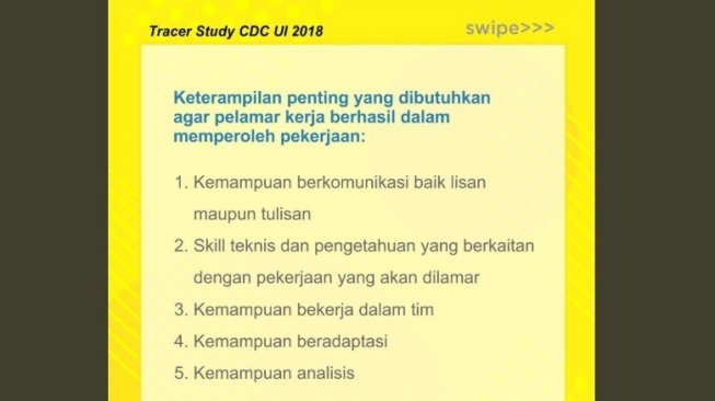 Tracer study lulusan UI 2018. (http://cdc.ui.ac.id)