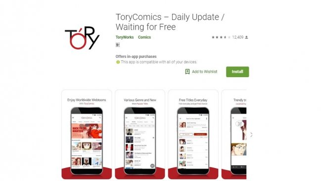Aplikasi komik gratis Android terpopuler. [Google Play Store]