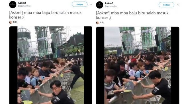 Salah Masuk Konser, Cewek Ini Terdiam Tak Tahu Harus Apa