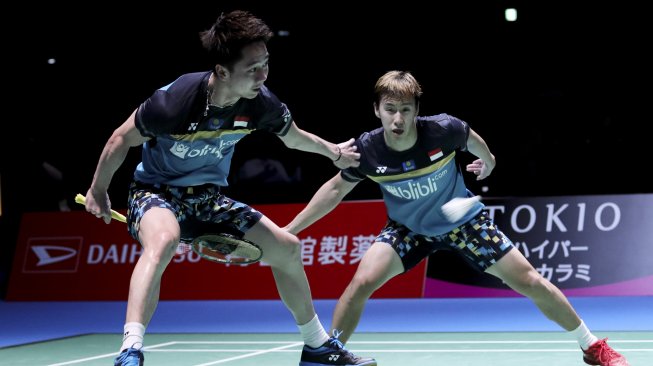 Kembali Kalahkan Hendra/Ahsan, The Minions Pertahankan Gelar Japan Open