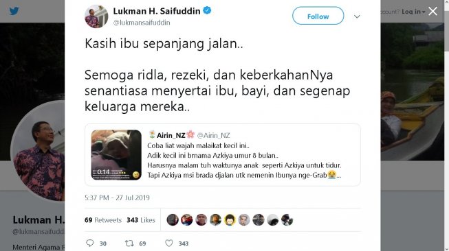 Cuitan Lukman Saifuddin - (Twitter/@lukmansaifuddin)