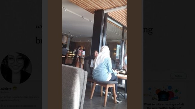 Viral Dua Remaja Bersih-bersih Setelah Makan di Starbucks (twitter.com/adeirra)