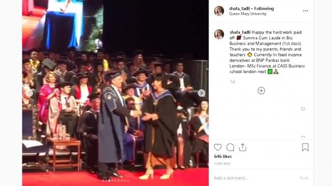 Wisuda Putri Fadli Zon - (Instagram/@shafa_fadli)