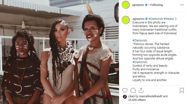 Promosi Papua dan Bhinneka Tunggal Ika, Warganet : Thank You Agnez (Mo)