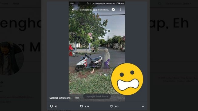 Badan dan Kaki Terpisah, Penampakan Ibu-ibu di Google Maps Ini Malah Kocak