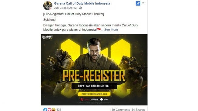 Call of Duty segera hadir di Indonesia. [Facebook]