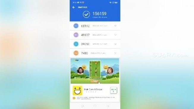 Benchmark realme X. [Suara.com/Tivan Rahmat]