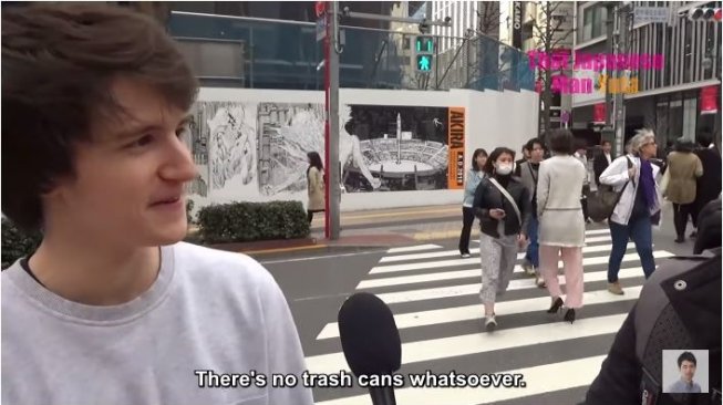 Turis di Tokyo Ditantang Untuk Cari Tempat Sampah (youtube.com/That Japanese Man Yuta)