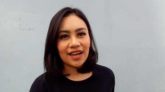 Anak tiri Nunung, Kleine Marsha Gardena di Jalan Kapten P. Tendean, Mampang Prapatan, Jakarta Selatan. [Yuliani/Suara.com]