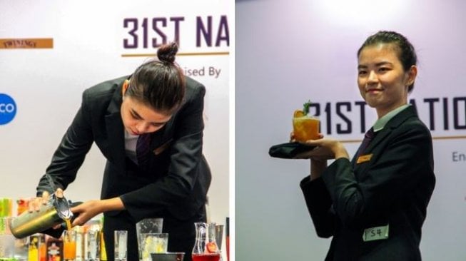 Fannie, mahasiswi ini juara National Cocktail Competition 2019 di Singapura. (Dok MDIS)