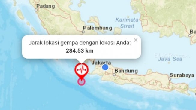 Gempa Banten. 