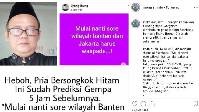 BNPB: Jangan Percaya Ramalan Gempa Eyang Ibung