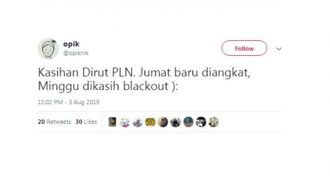 Cuitan warganet protes pada Dirut PLN. [Twitter]