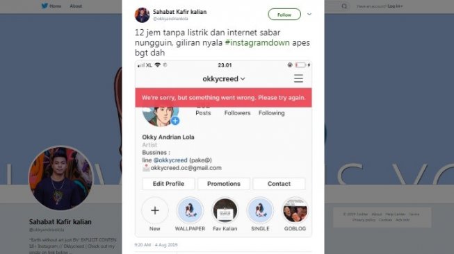 Instagram Down, Warganet Curhat Lewat #instagramdown