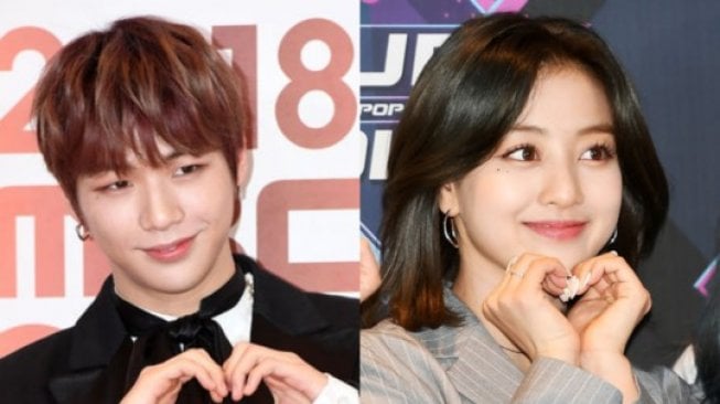 Kang Daniel dan Jihyo TWICE. (Allkpop)