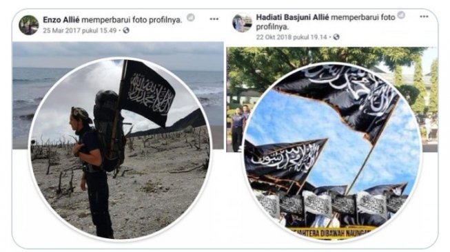 Viral Foto Taruna Enzo Bawa Bendera Panji Rasullullah