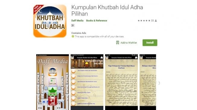 Aplikasi Idul Adha. [Google Play Store]