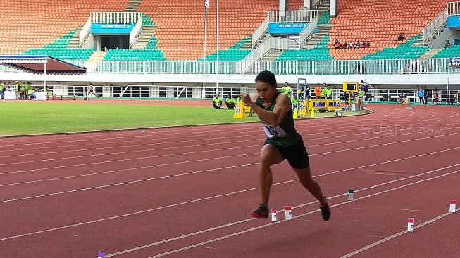 Kejurnas Atletik: Vakum 2 Tahun, Maria Londa Rebut Emas di Lompat Jangkit