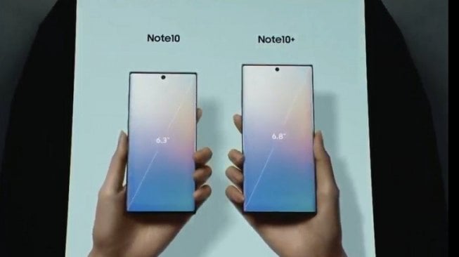Samsung Galaxy Note 10. [Screenshot Live Streaming @Samsung.com]