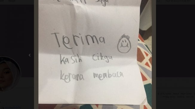 Surat cinta murid ke gurunya bikin gemas. [Twitter]